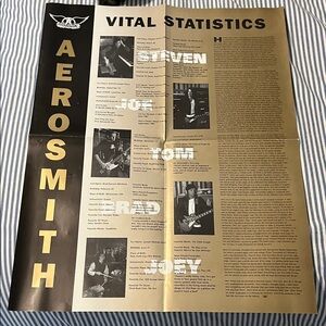 Aerosmith AF1 Poster - Gold & Black Vital Statistics